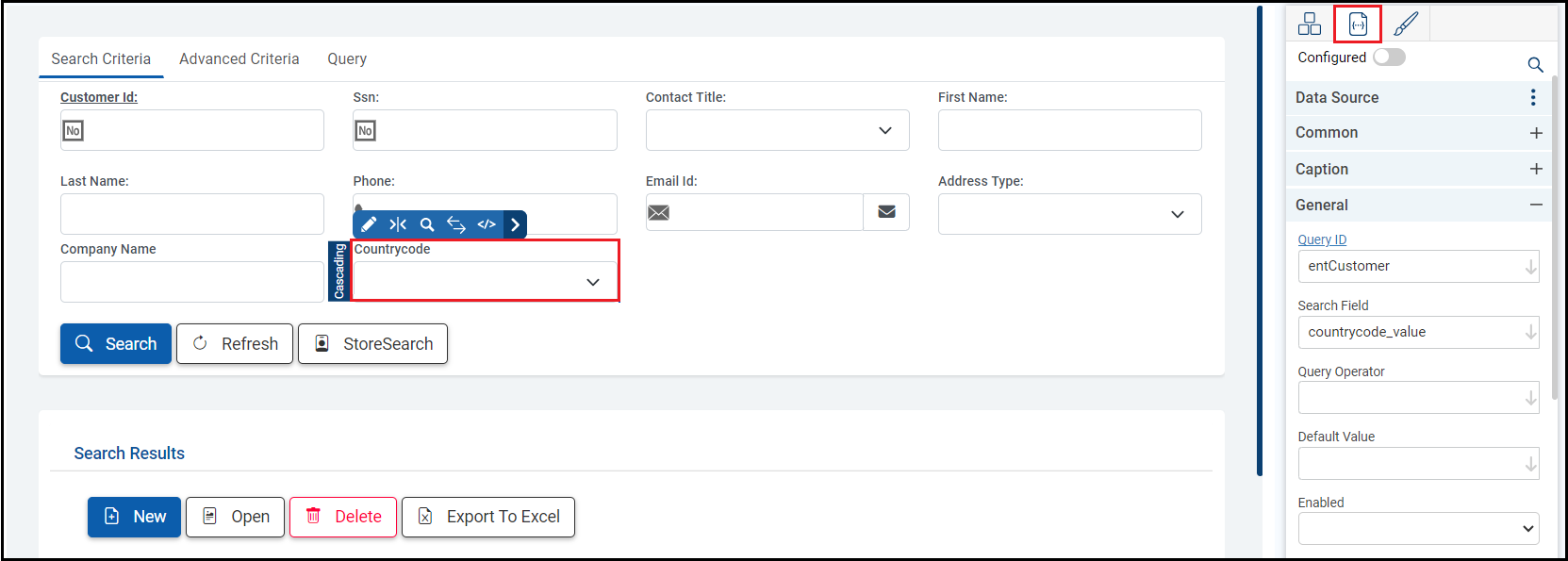 the control has been changed